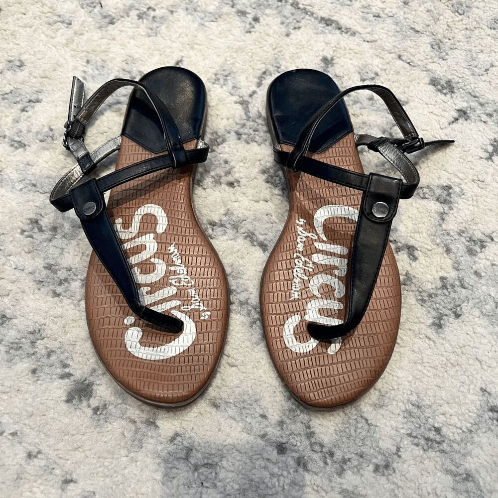 Circus Sam Edelman Black Thong Sandals 8